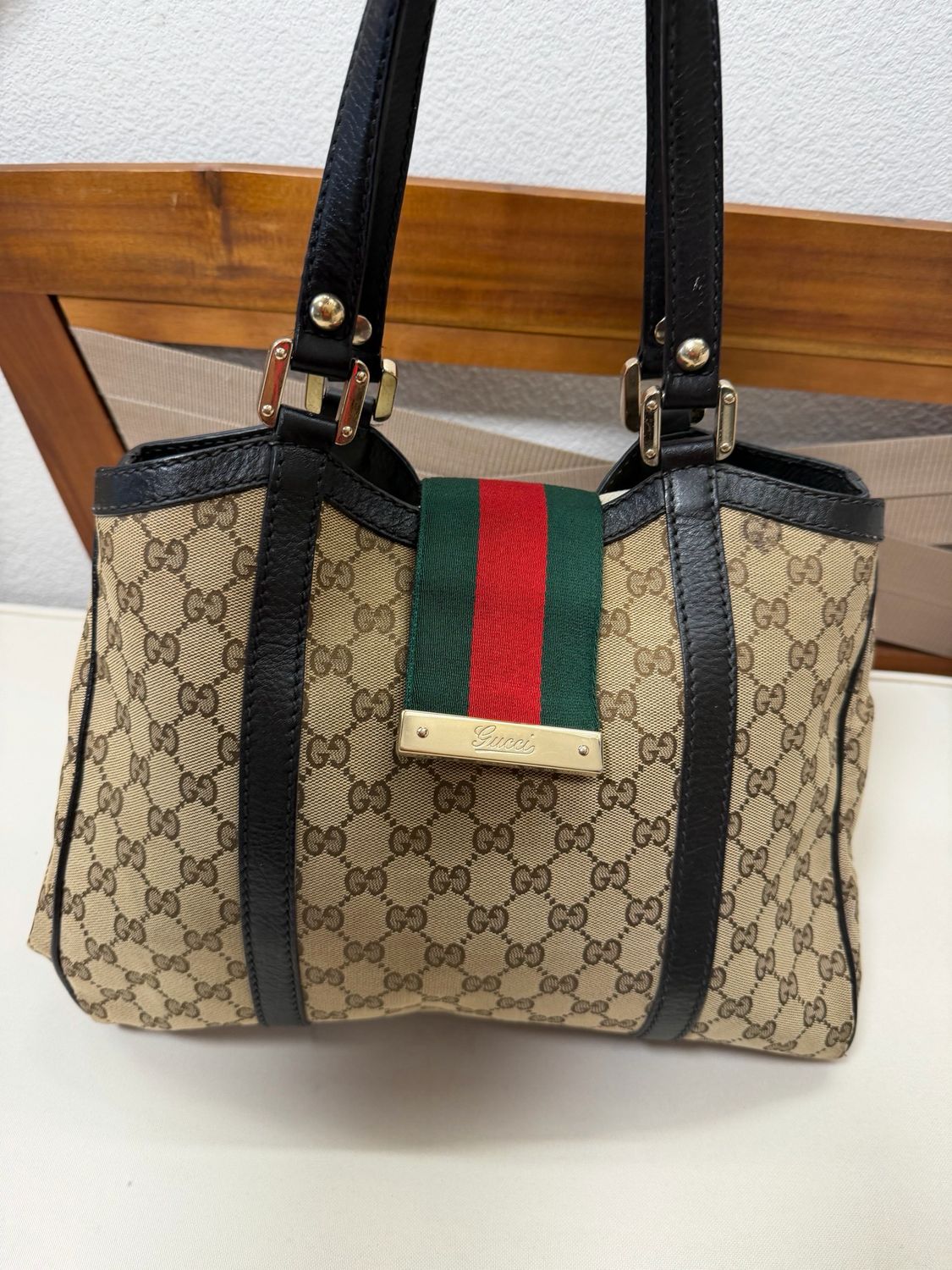 Gucci New Ladies Web Tote Shoulder Bag