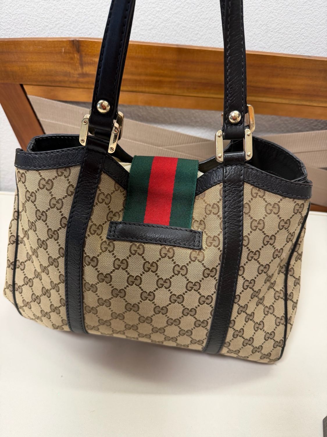 Gucci New Ladies Web Tote Shoulder Bag