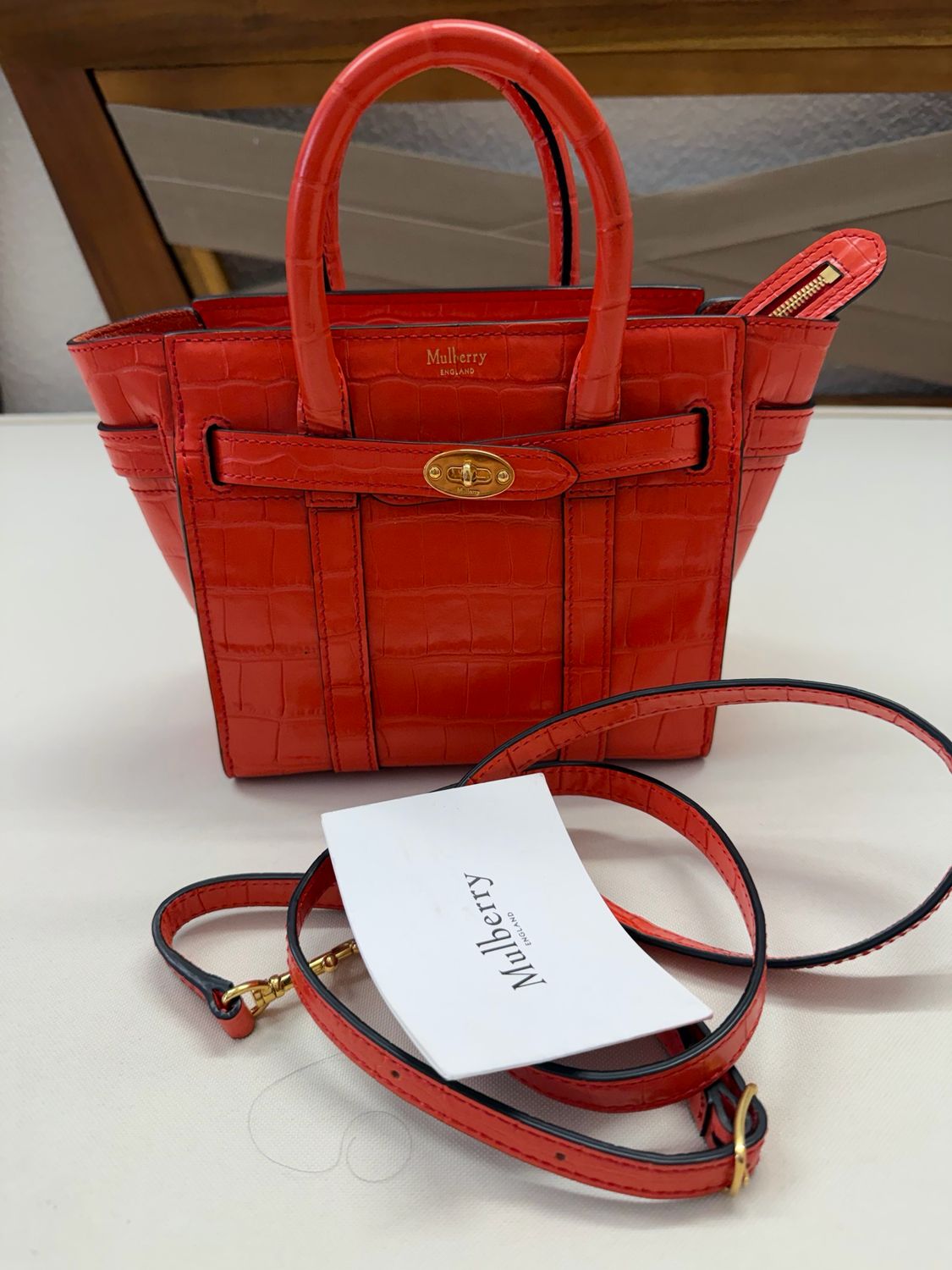 Mulberry Bayswater Micro Croc Pattern