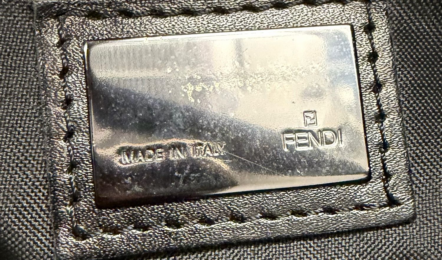 Fendi Zucca Borsa Flap Halfmoon Hobo Shoulder Monogram in Black