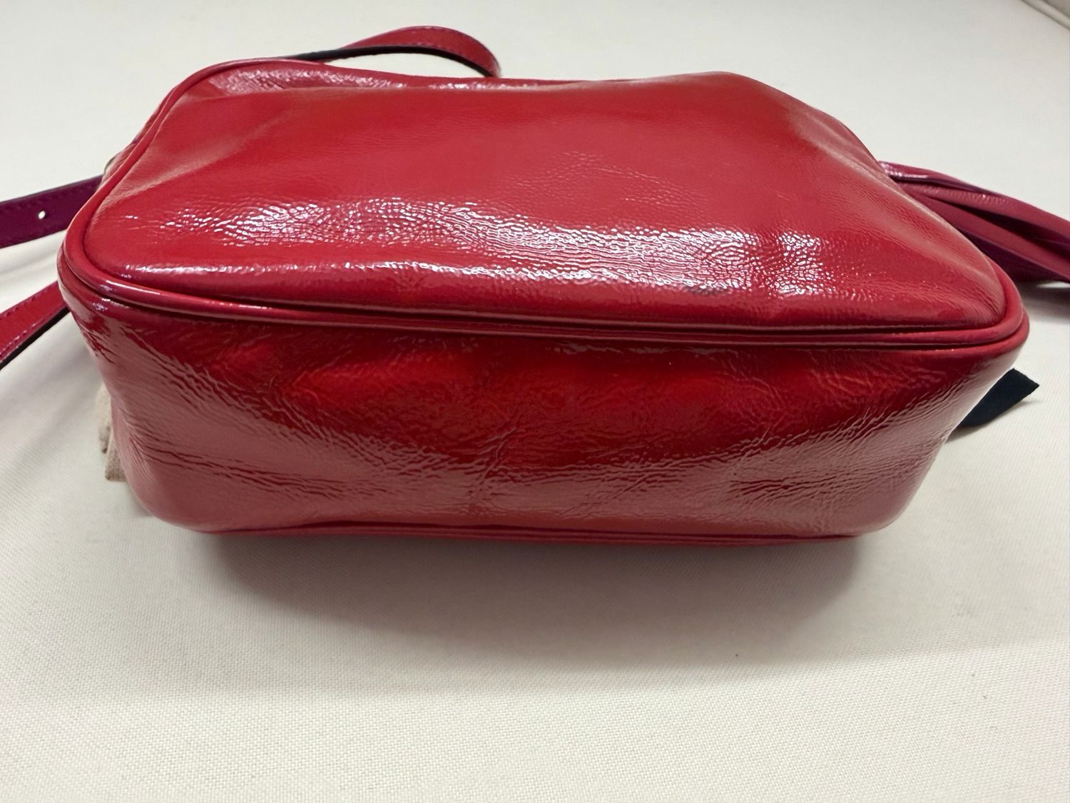 Gucci Soho Disco Patent Small Camera Bag Crossbody Messenger Sling