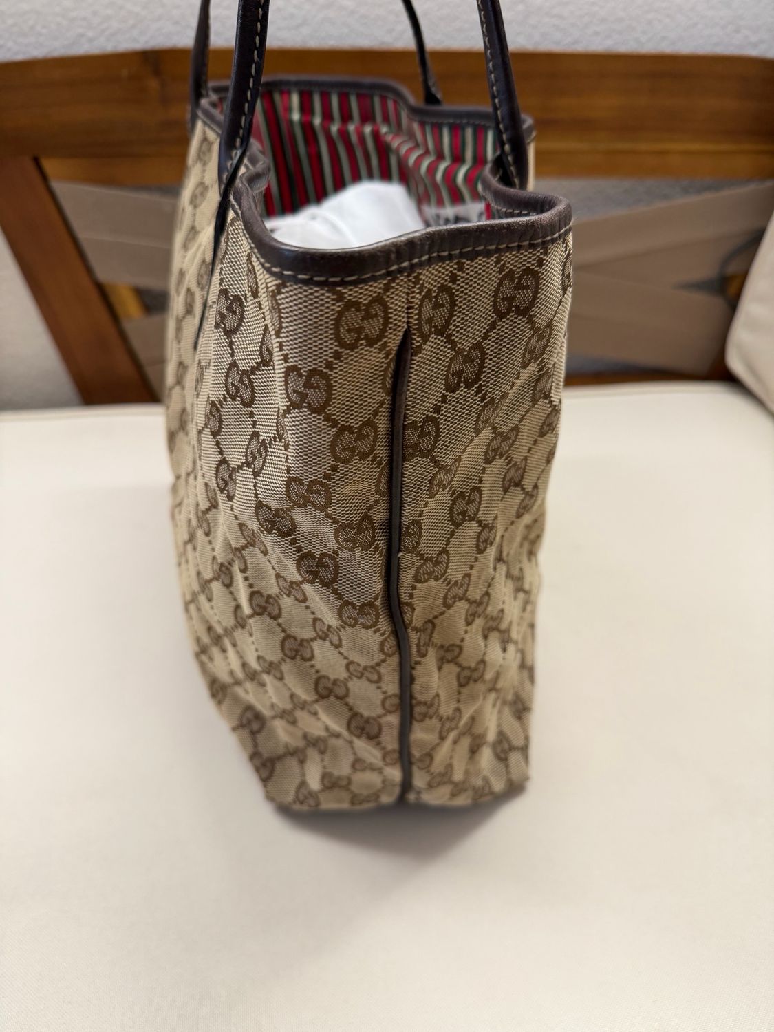 Gucci Monogram Canvas New Britt Tote
