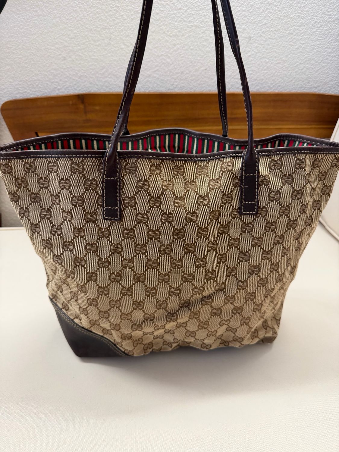Gucci Monogram Canvas New Britt Tote