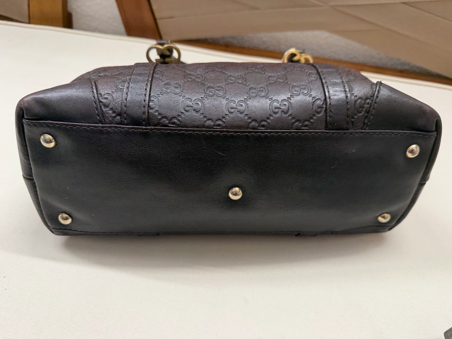 Gucci Lovely Heart Interlocking Guccissima Tote 