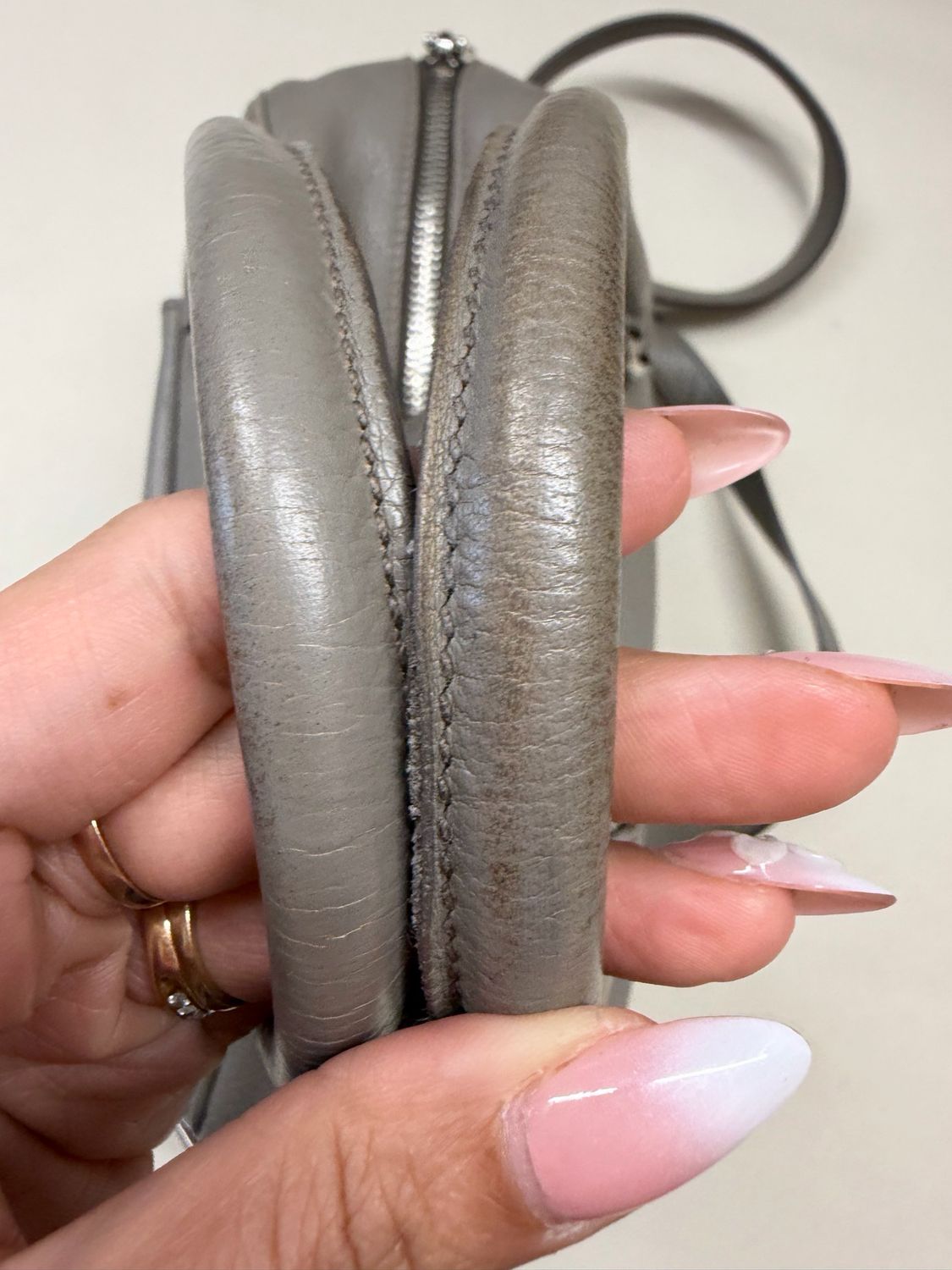 Prada Vitello Daino Argilla Boston Messenger Crossbody Pushlock