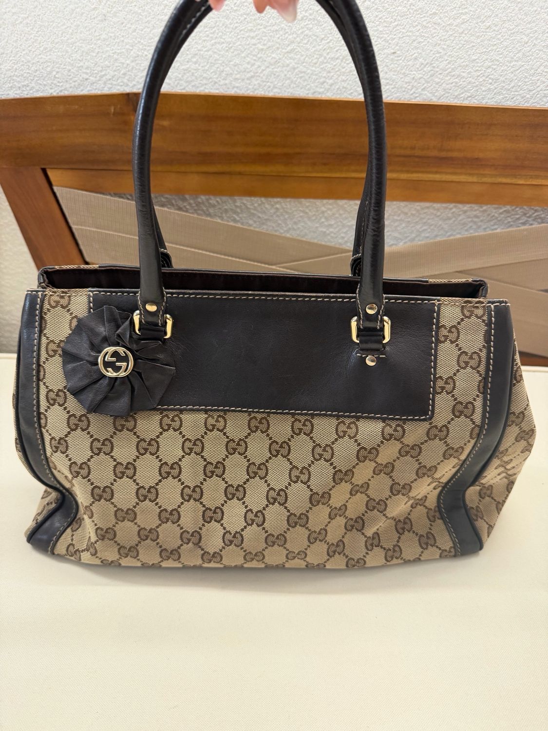 Gucci Monogram Canvas Triomphe Tote