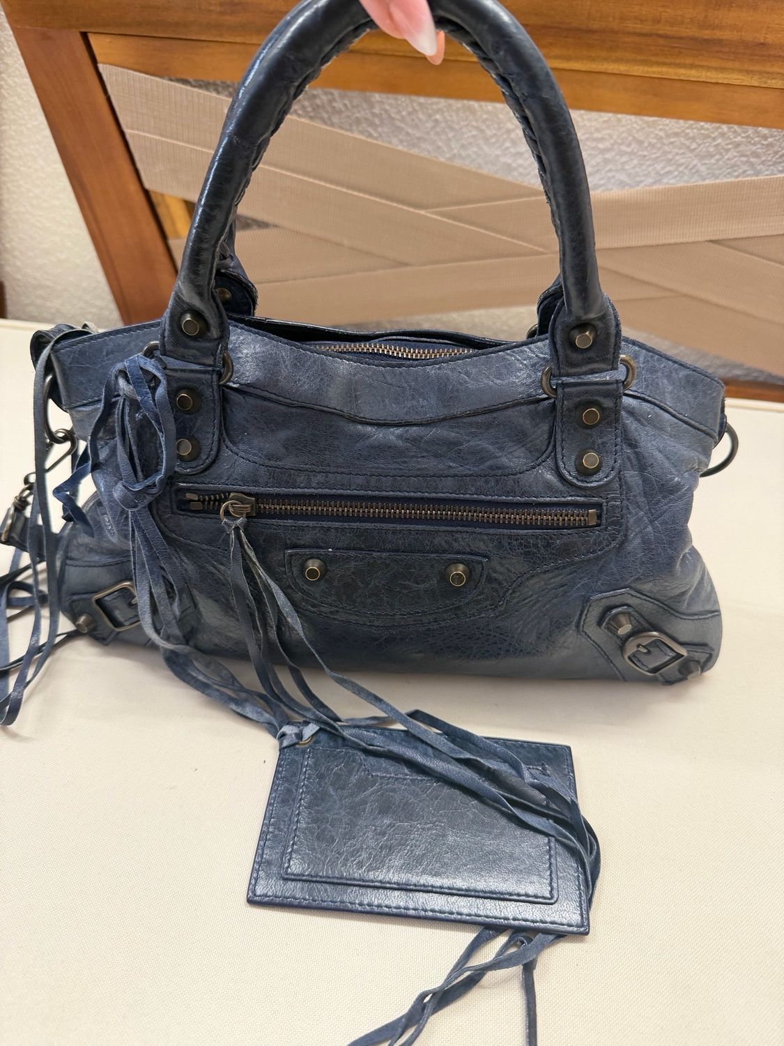 Balenciaga City Classic Small in Navy Blue