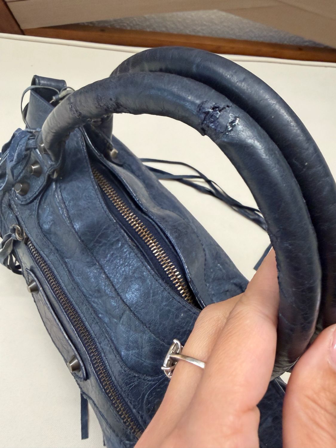 Balenciaga City Classic Small in Navy Blue