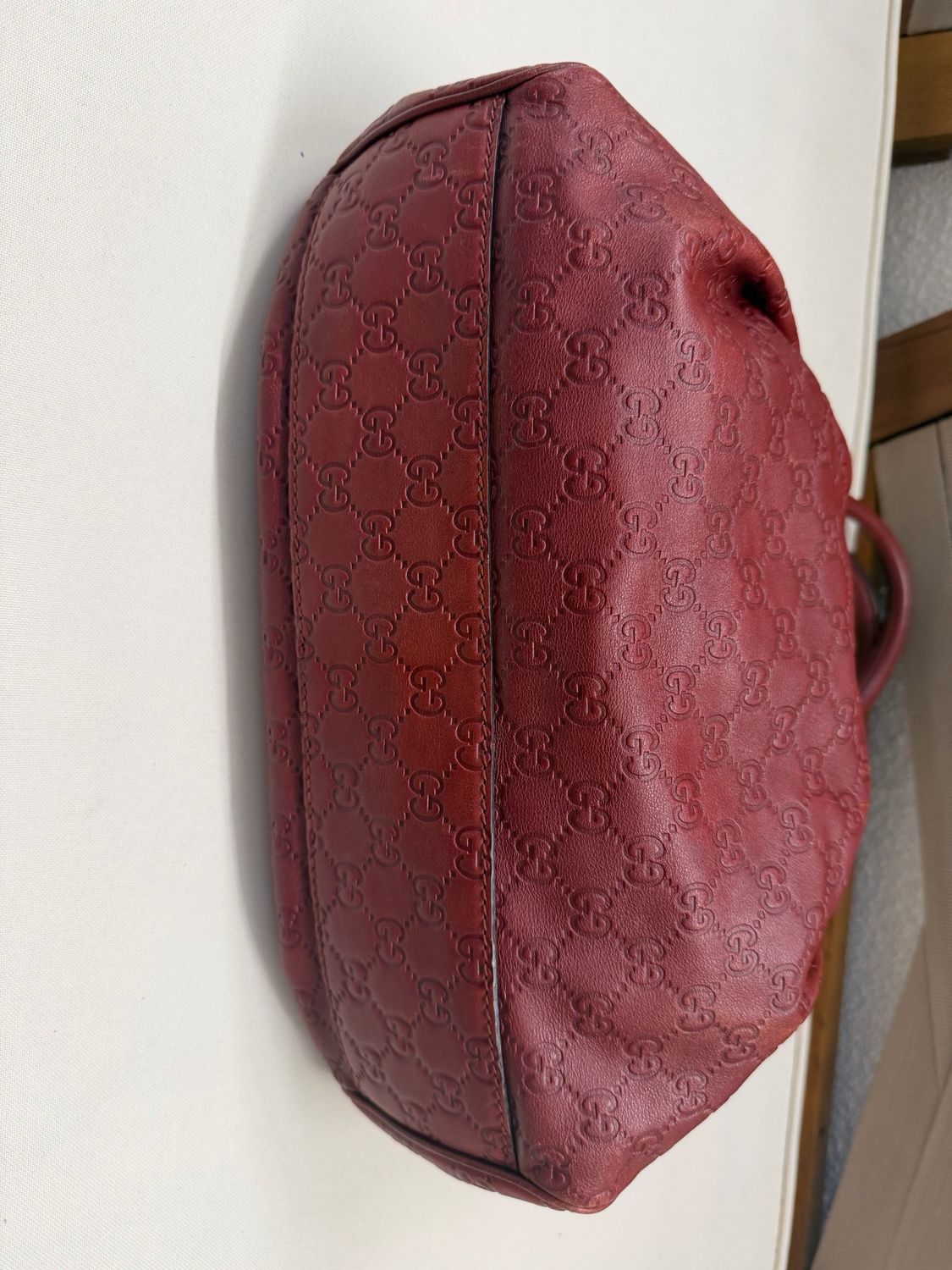 Gucci Sukey Guccissima Tote Red