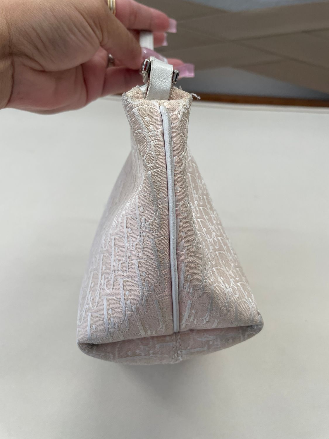 Christian Dior Trotter Pochette Hobo Shoulder in Pink