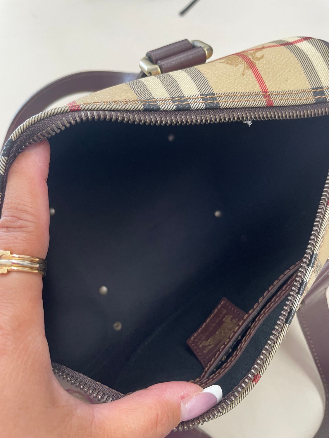 Burberry Haymarket Check Boston Bowler