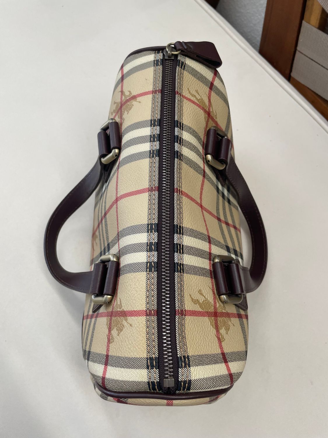 Burberry Haymarket Check Boston Bowler