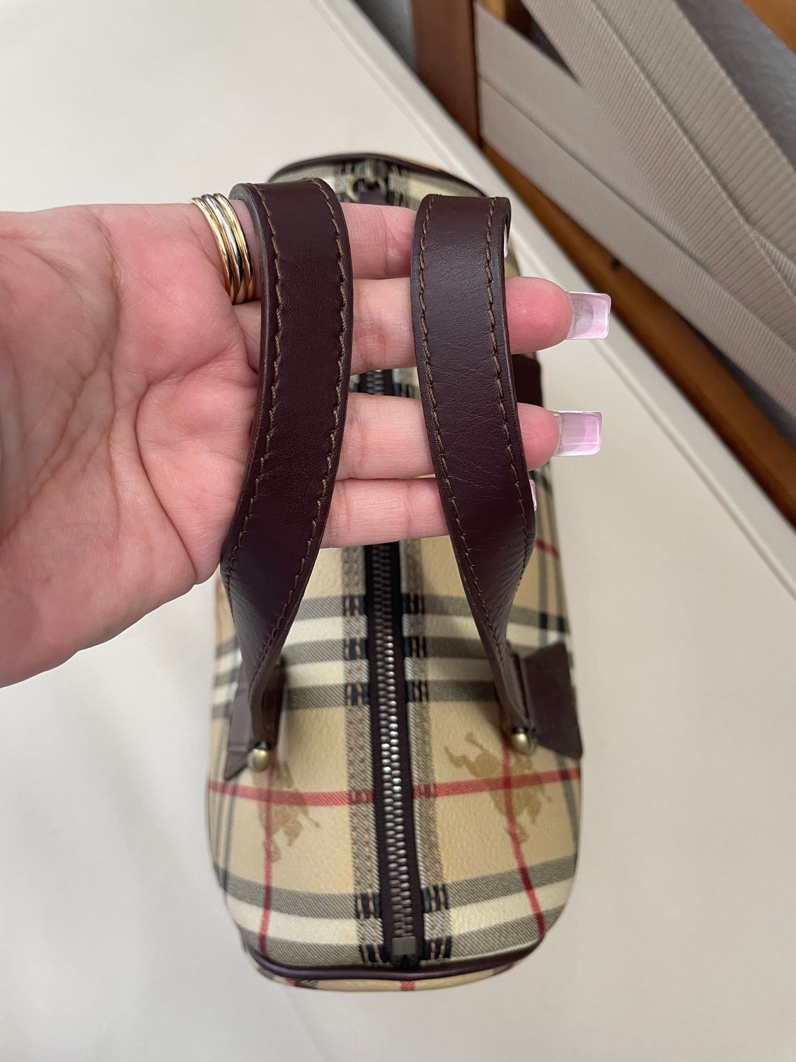 Burberry Haymarket Check Boston Bowler