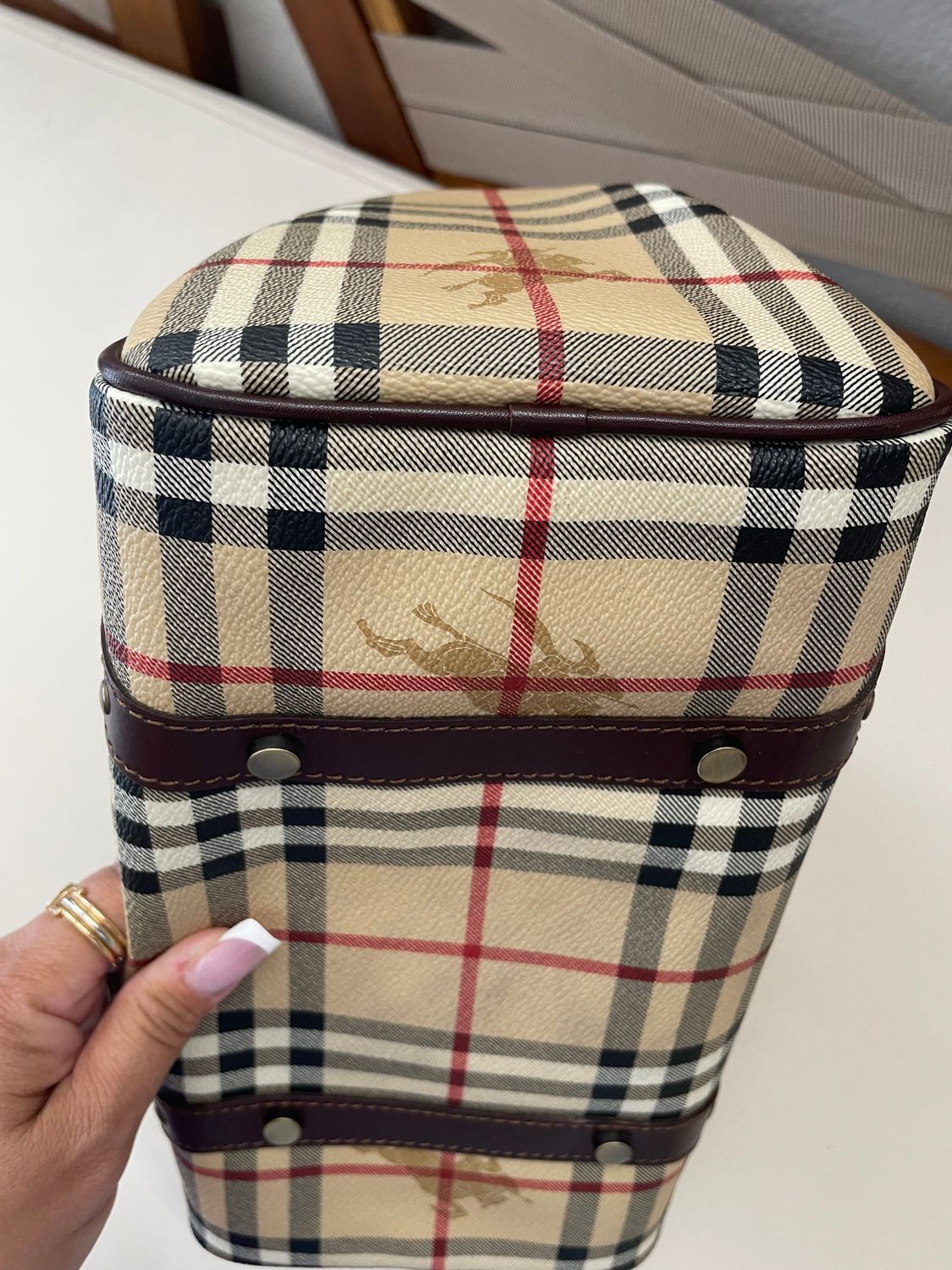 Burberry Haymarket Check Boston Bowler