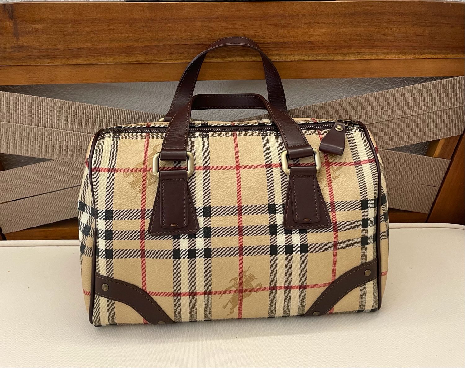 Burberry Haymarket Check Boston Bowler
