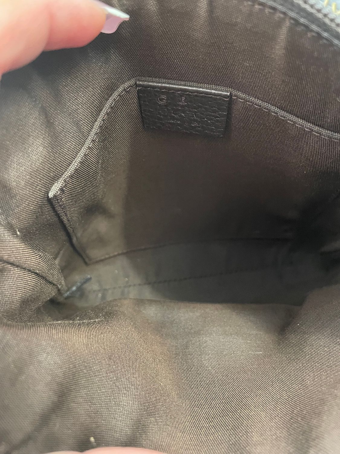 Gucci Monogram Canvas Supreme Crystal Messenger Sling