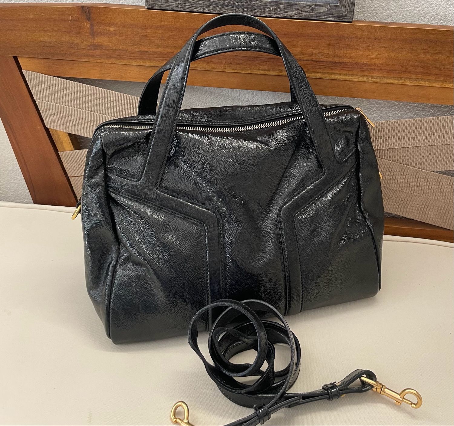 Yves Saint Laurent Bowly Patent Convertible