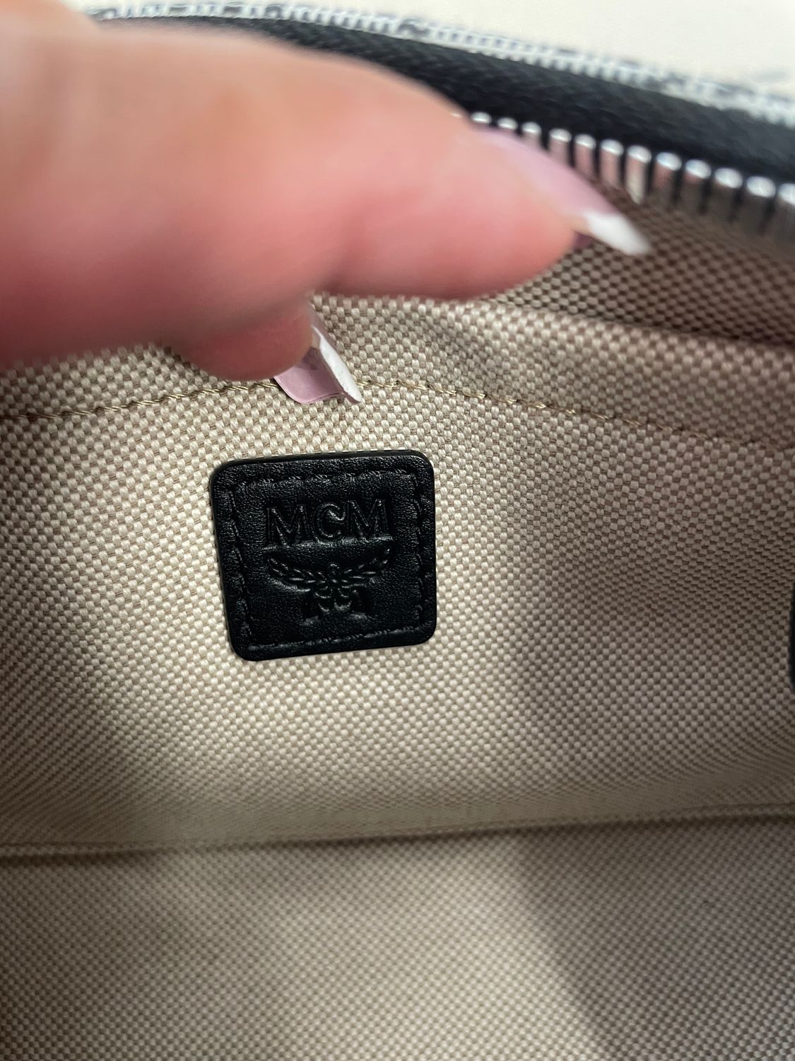 Mcm Jacquard Messenger Crossbody Sling Denim