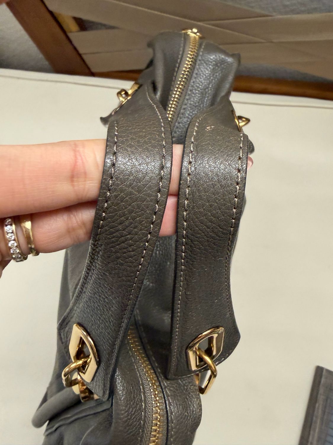 Chloe Paraty Large Pebbled Leather Crossbody Sling