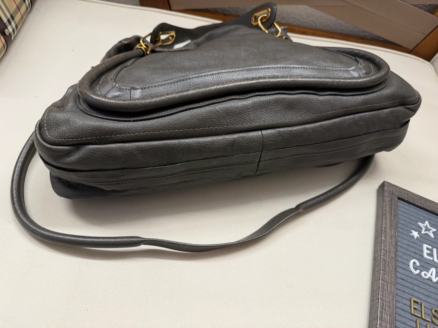 Chloe Paraty Large Pebbled Leather Crossbody Sling