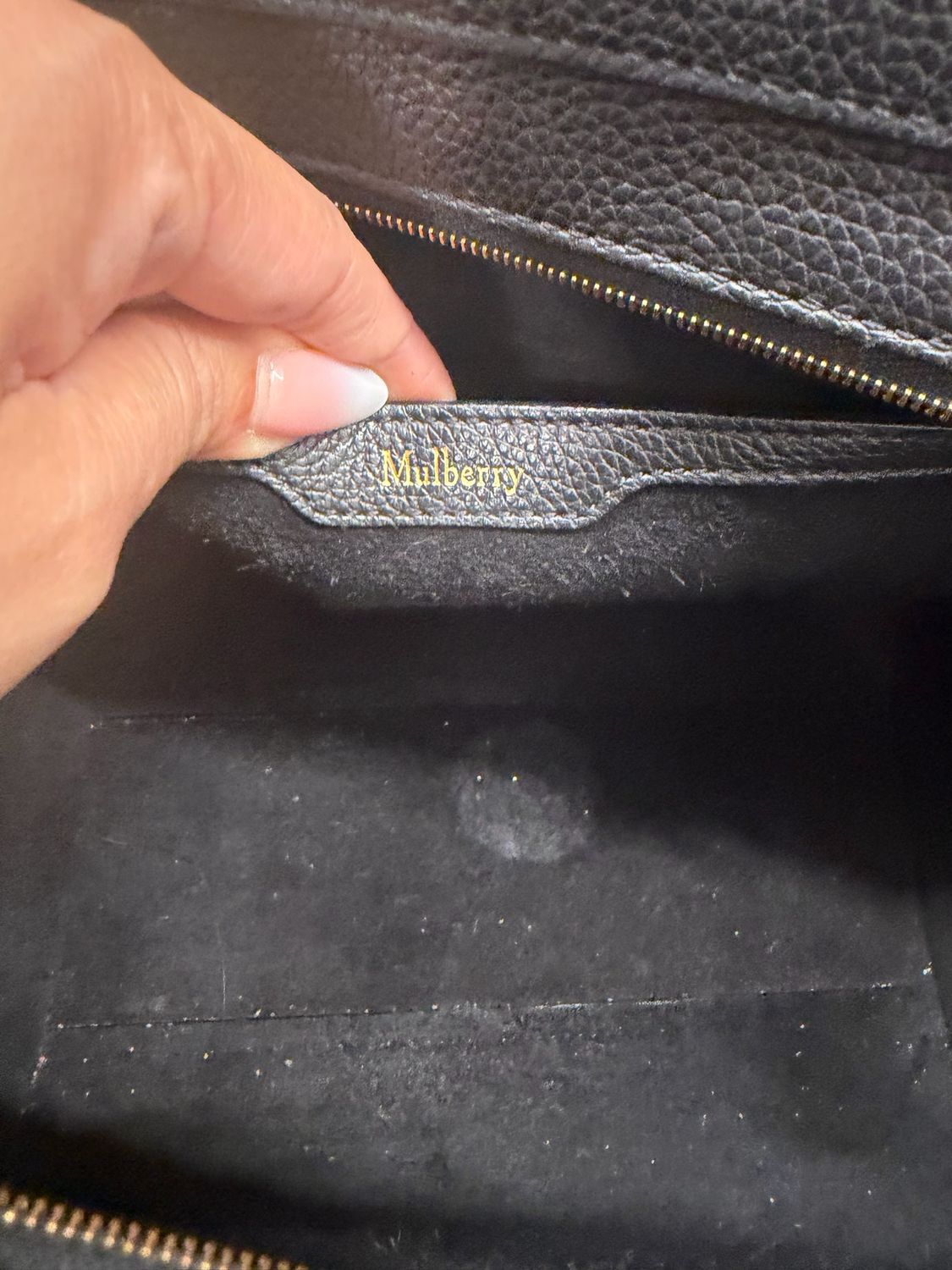 Mulberry Bayswater Pebbled Leather Small in Black
