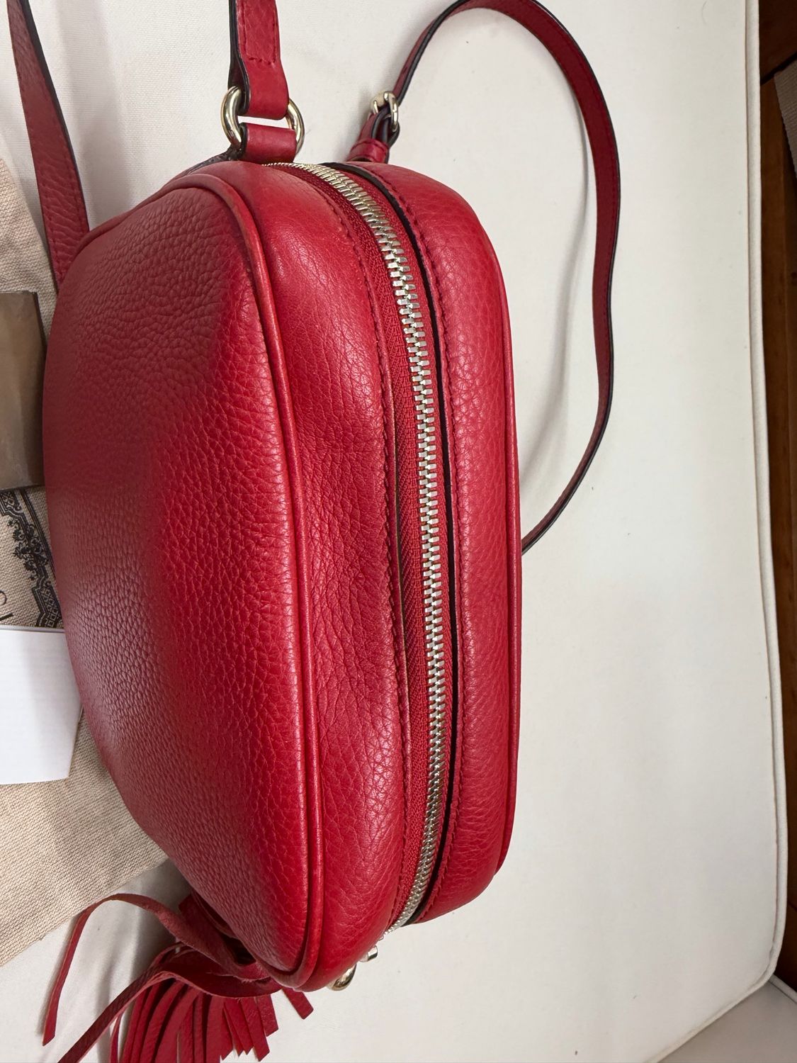 Gucci Soho Pebbled Leather Disco Camera Bag