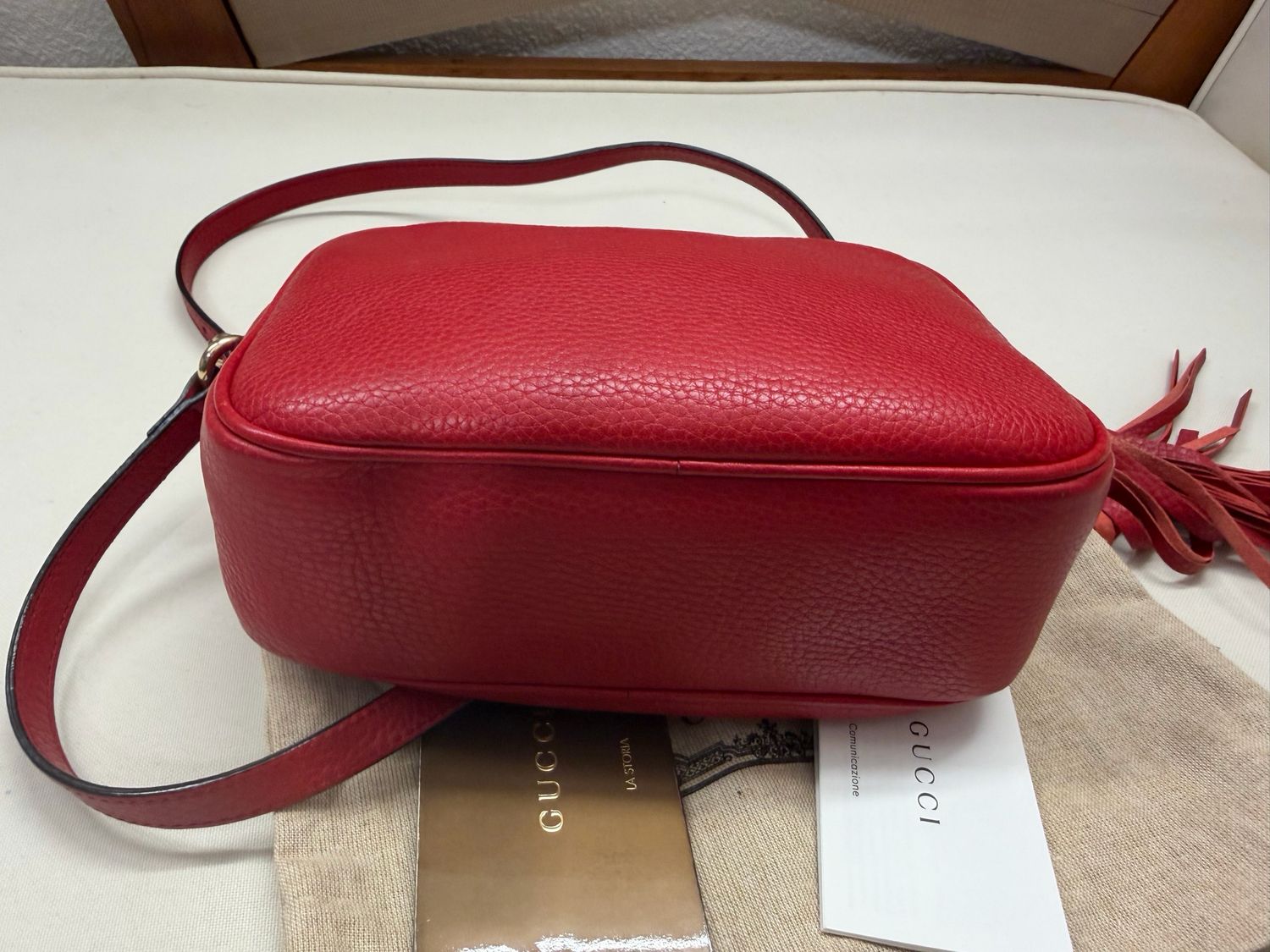 Gucci Soho Pebbled Leather Disco Camera Bag