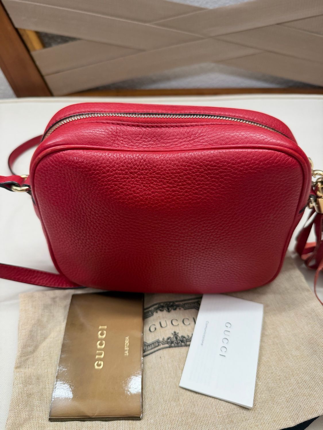 Gucci Soho Pebbled Leather Disco Camera Bag