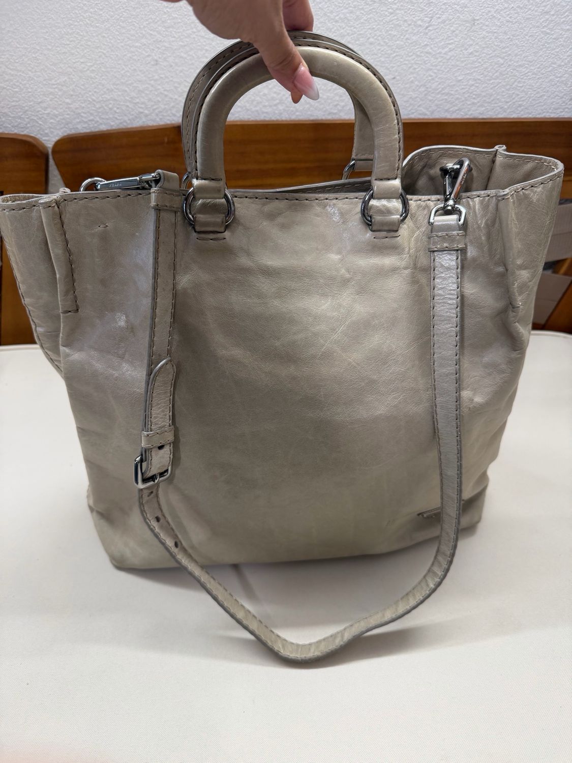 Prada Vitello Shine Crossbody Messenger Sling