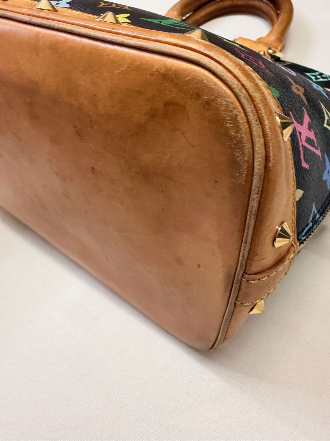 Louis Vuitton Multicolor Alma Noir Top Handle Takashi Murakami