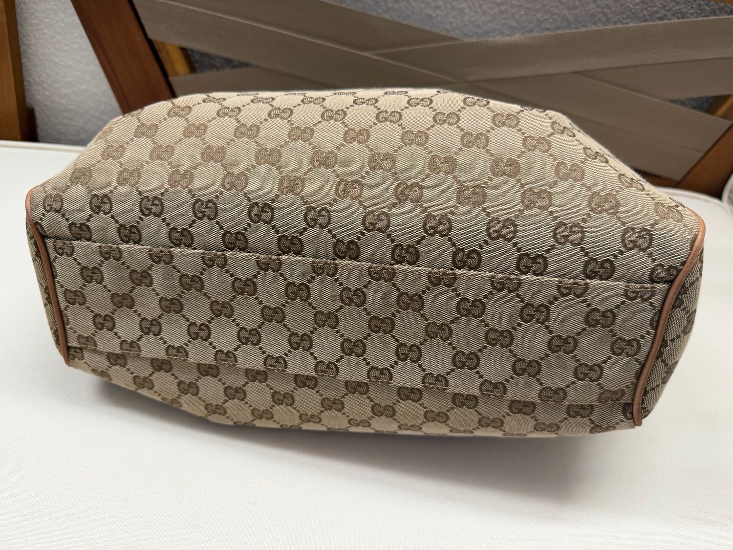 Gucci Monogram Canvas Sukey Medium Tote in Brown