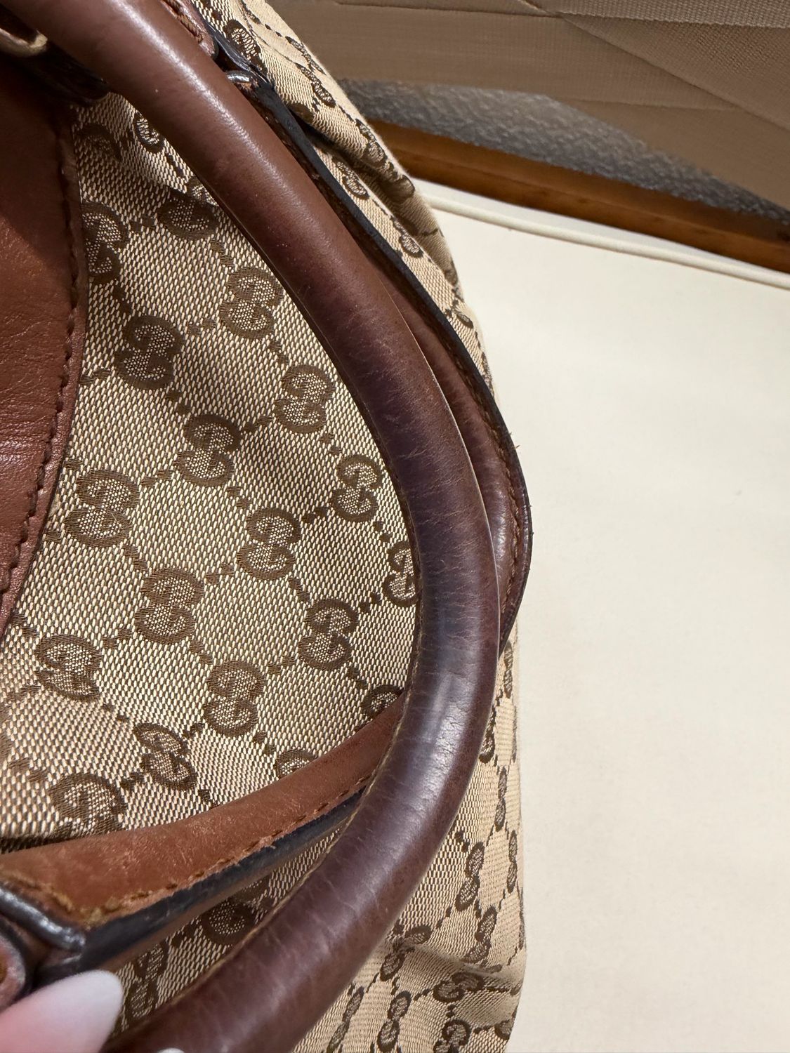 Gucci Monogram Canvas Sukey Medium Tote in Brown