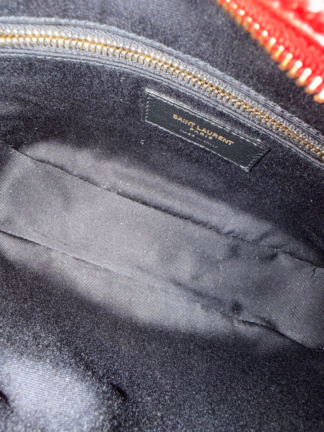 Yves Saint Laurent Quilted Lambskin Victoire Camera Bag Crossbody Messenger Sling in Red