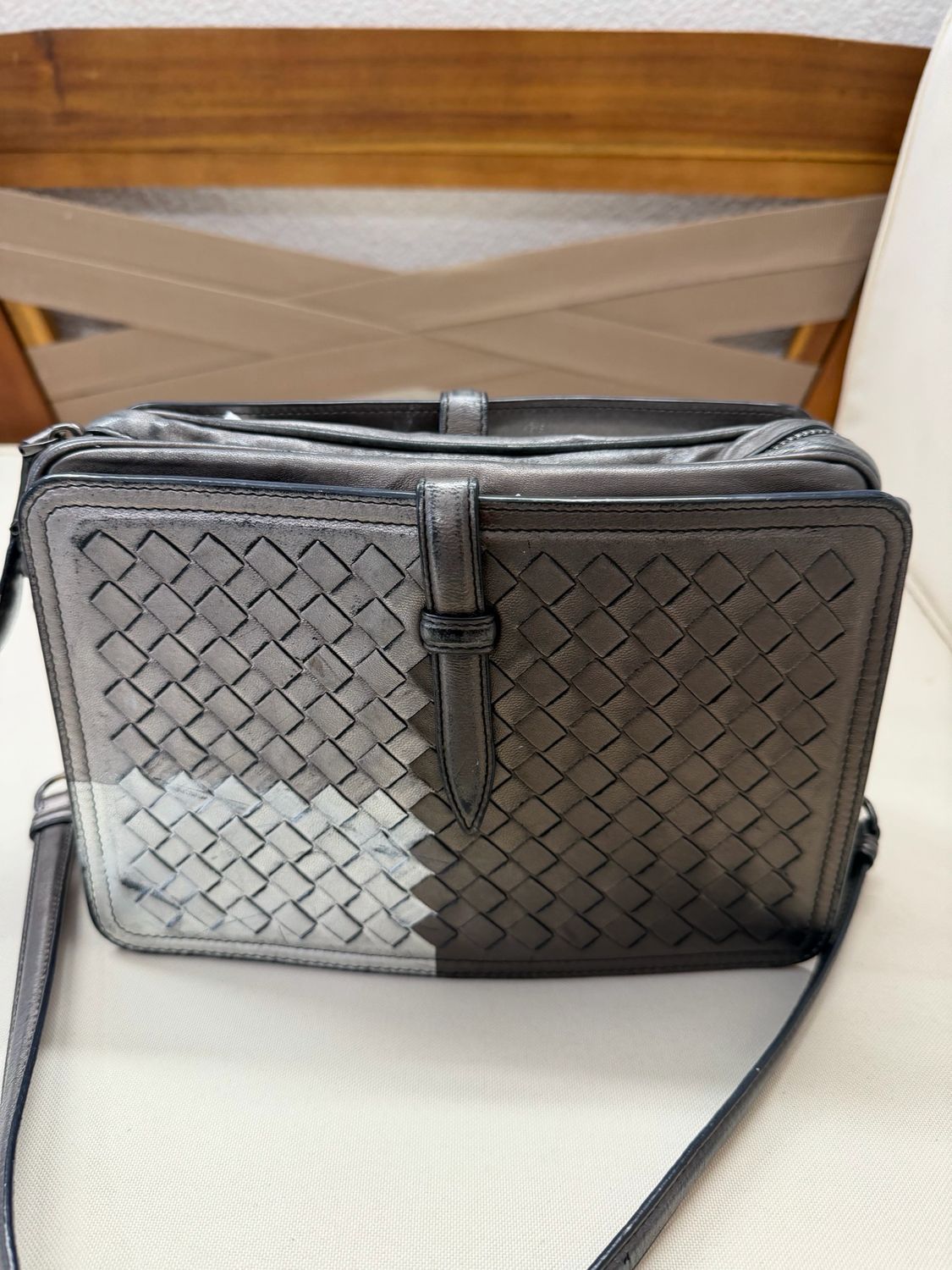 Bottega Veneta Nappa Intrecciato Camera Sling Bag Crossbody
