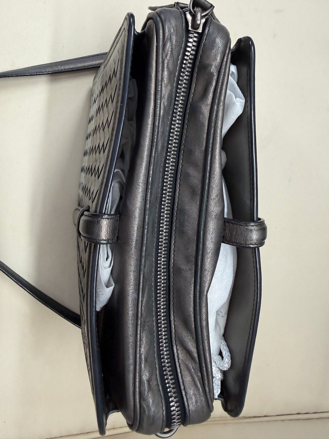 Bottega Veneta Nappa Intrecciato Camera Sling Bag Crossbody