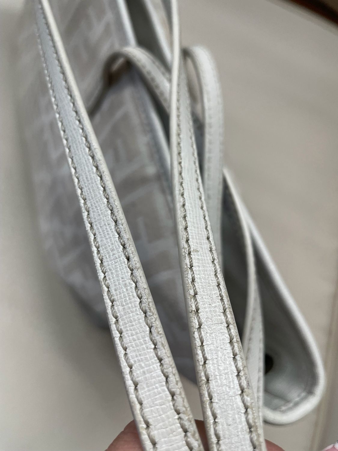 Fendi Zucca Roll Tote Metal Logo Shoulder Bag