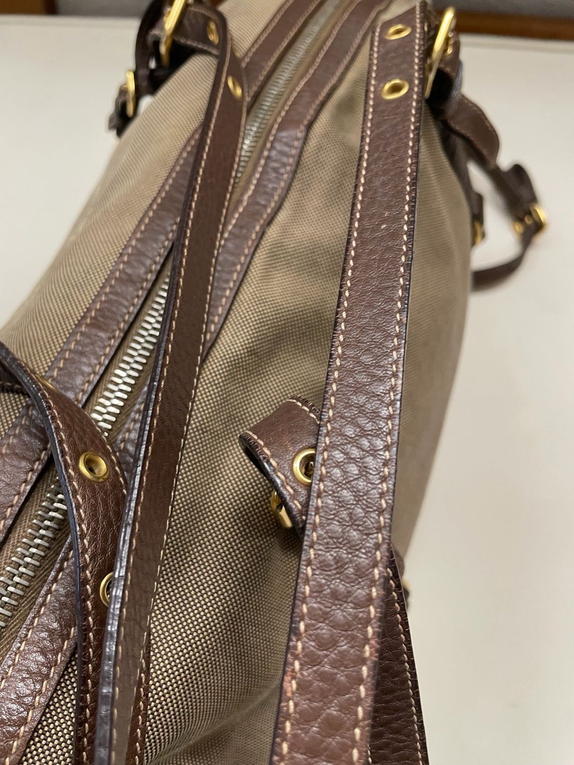 Prada Canapa Jacquard Convertible Tote Sling