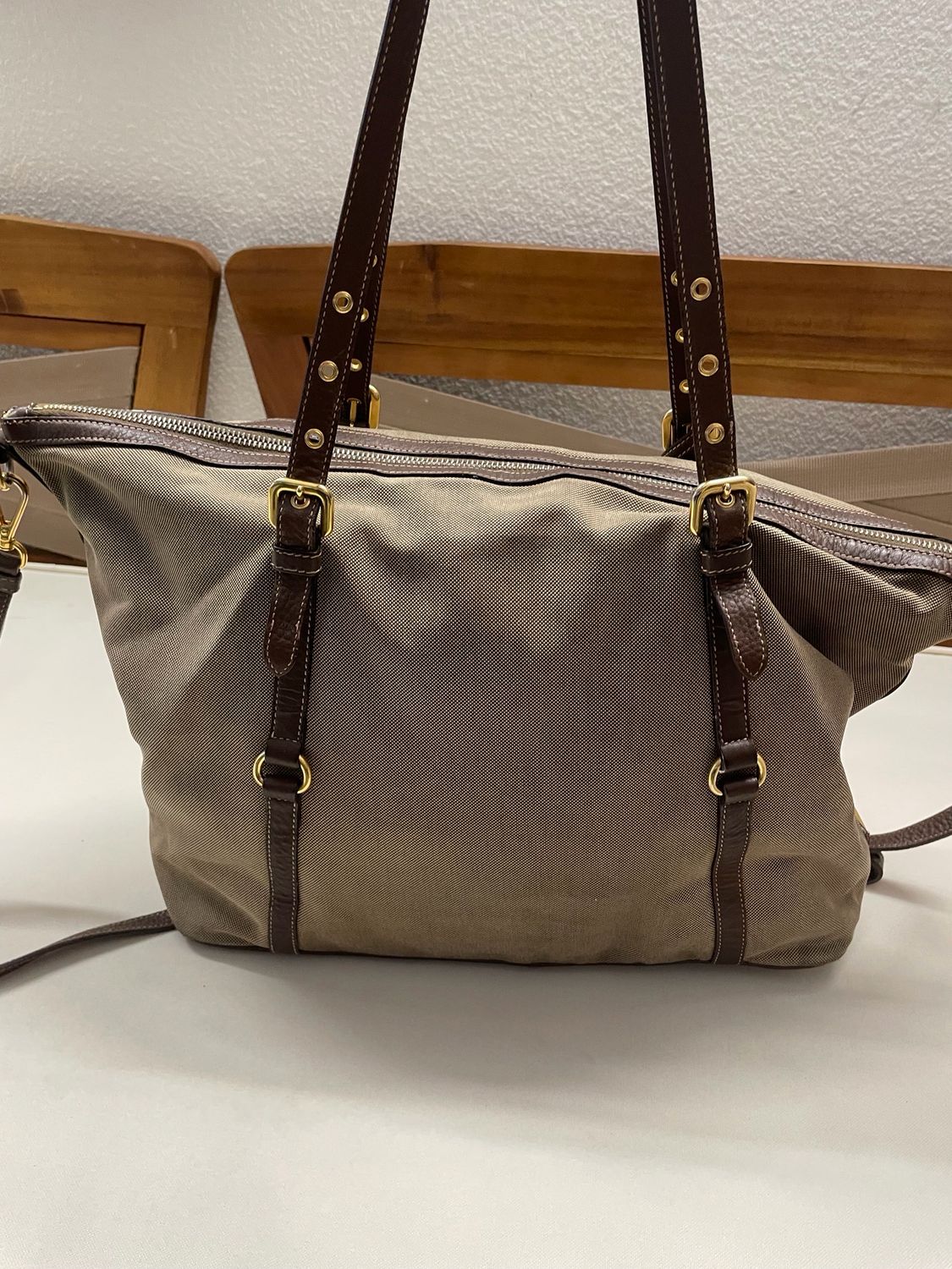 Prada Canapa Jacquard Convertible Tote Sling