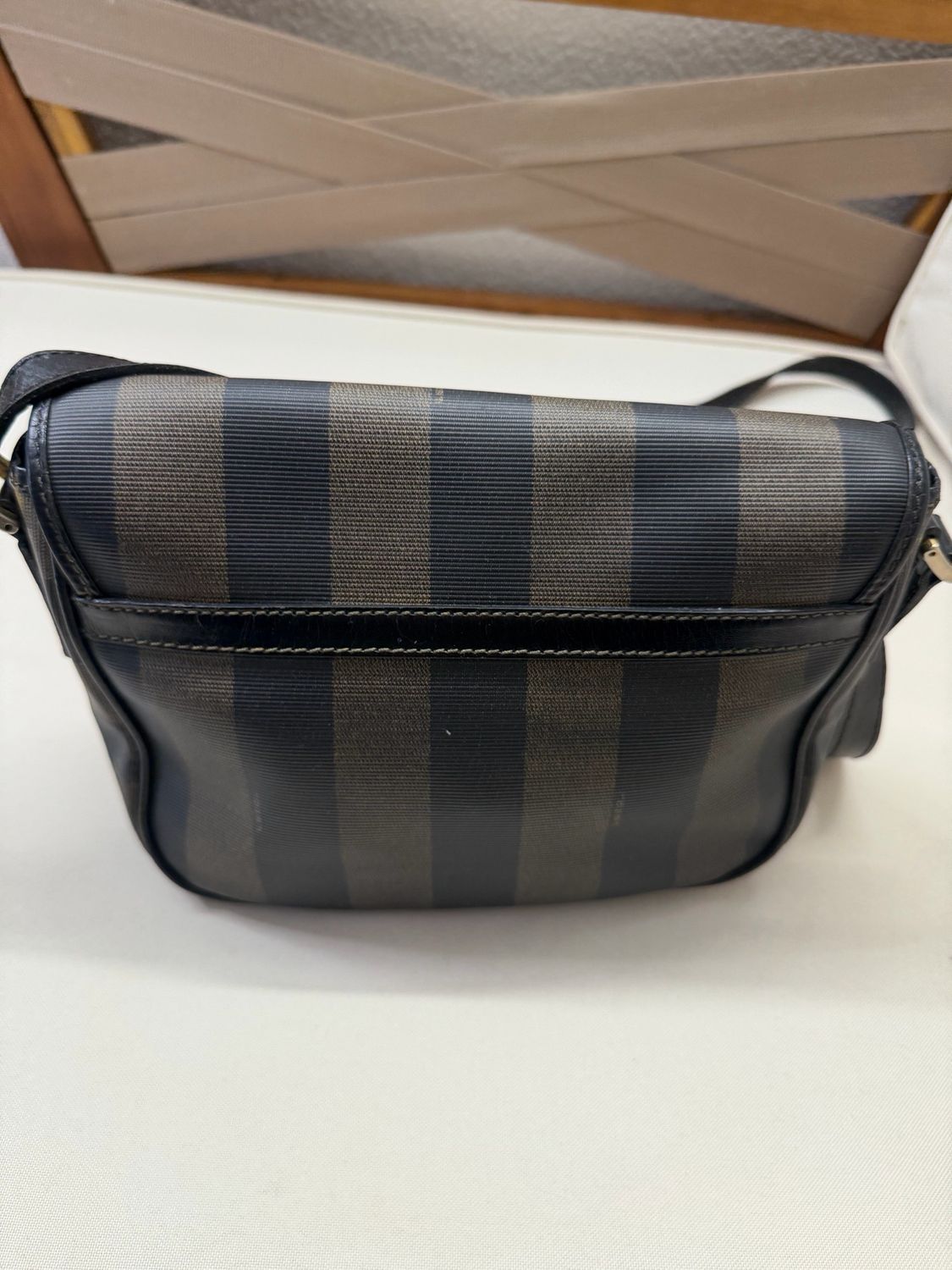 Fendi Pequin Messenger Crossbody Sling Vintage