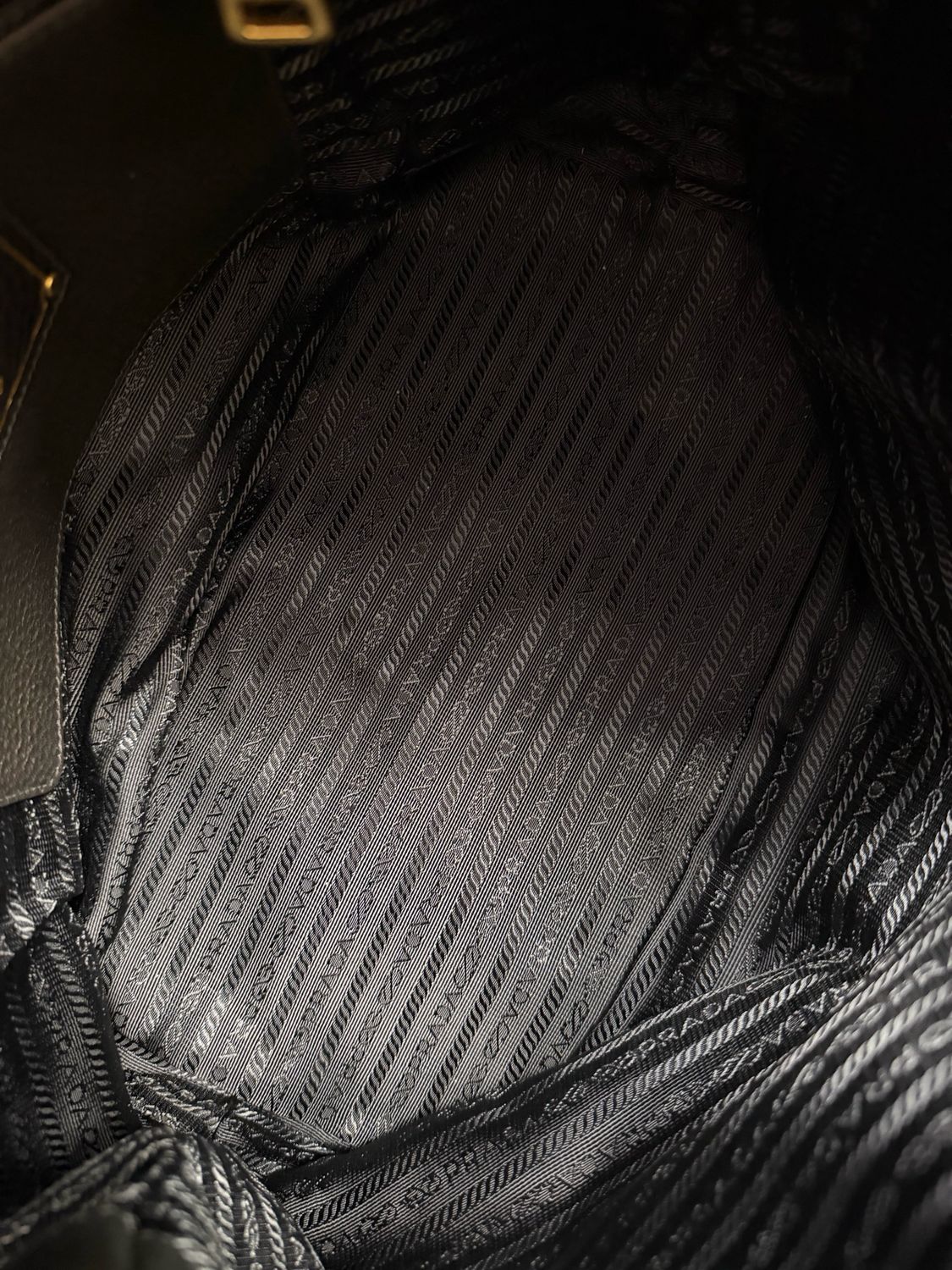 Prada Pebbled Leather Vitello Daino Crossbody Sling