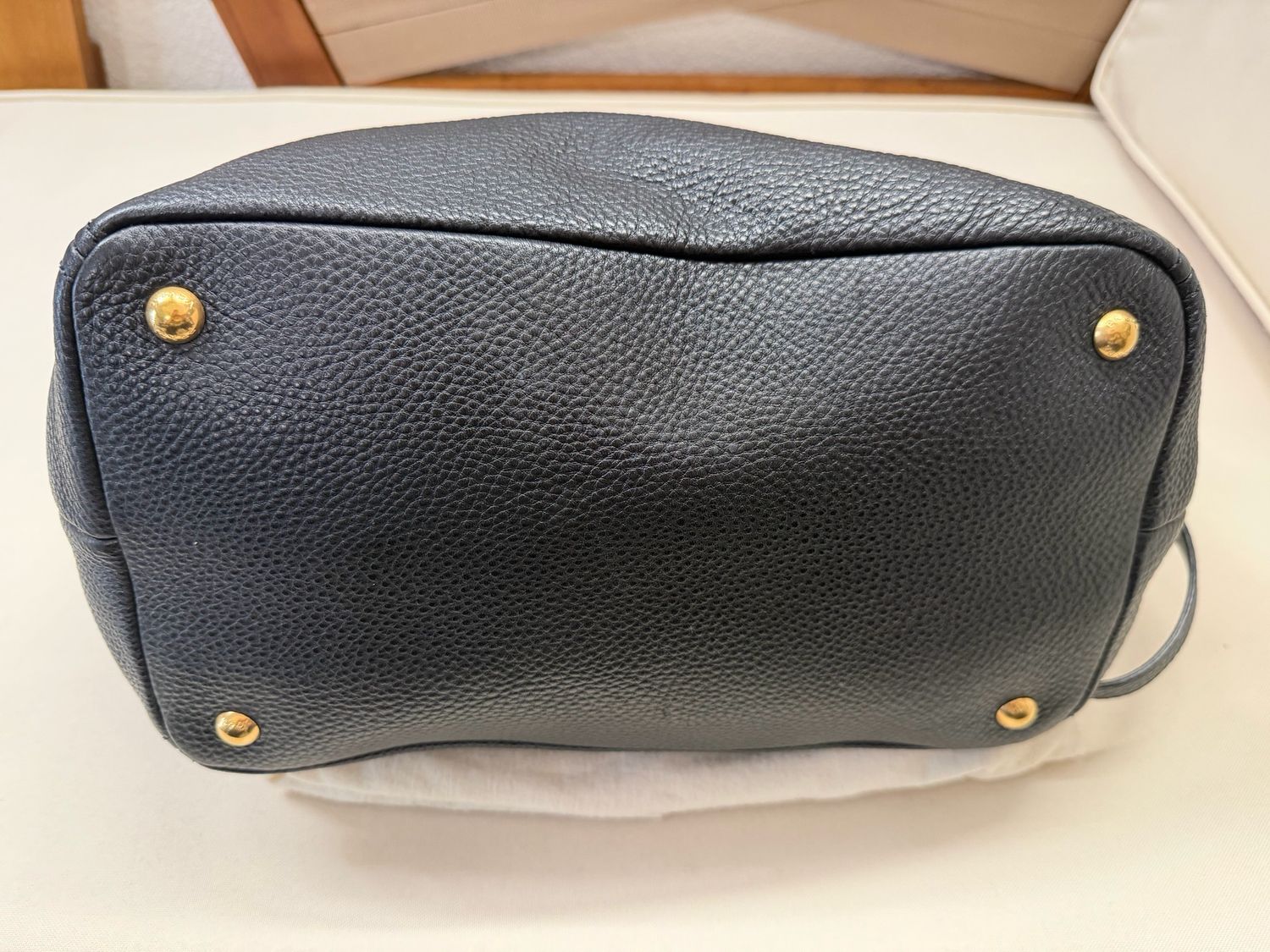 Prada Pebbled Leather Vitello Daino Crossbody Sling