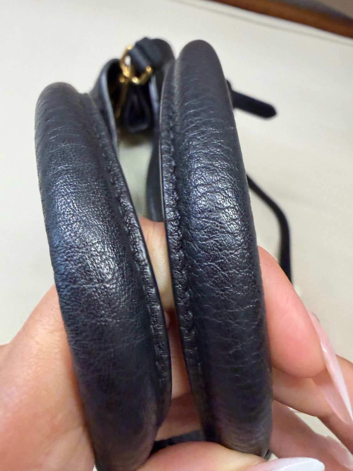 Prada Pebbled Leather Vitello Daino Crossbody Sling