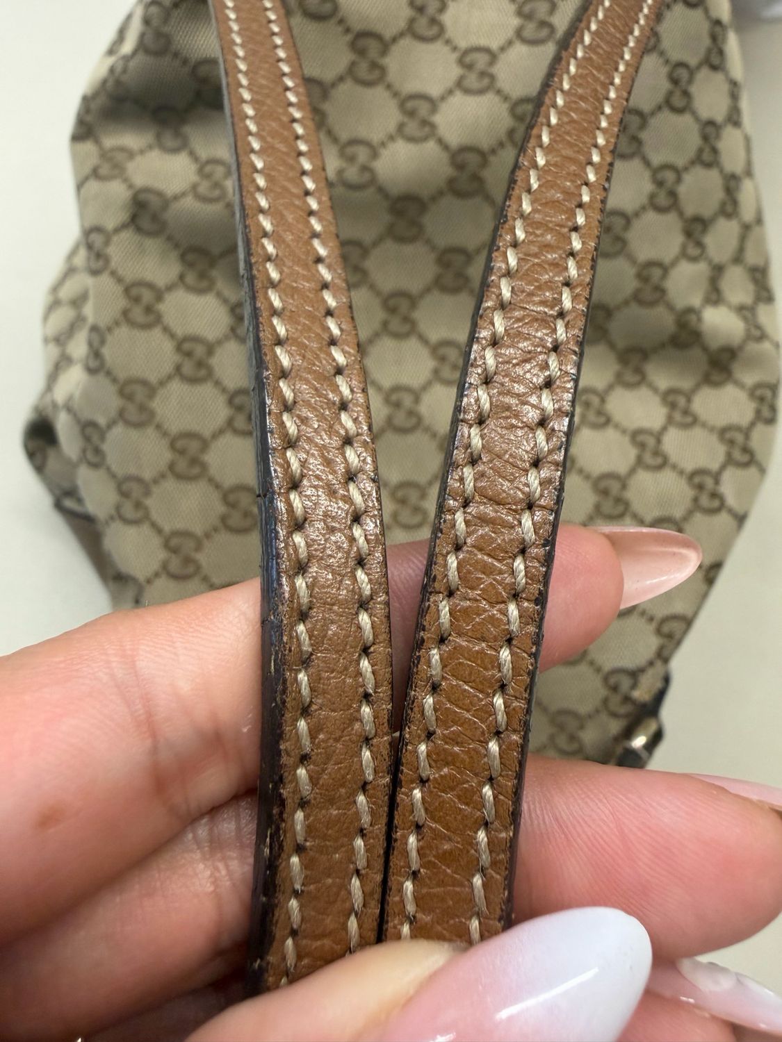 Gucci Monogram Canvas Bree Convertible Crossbody Sling