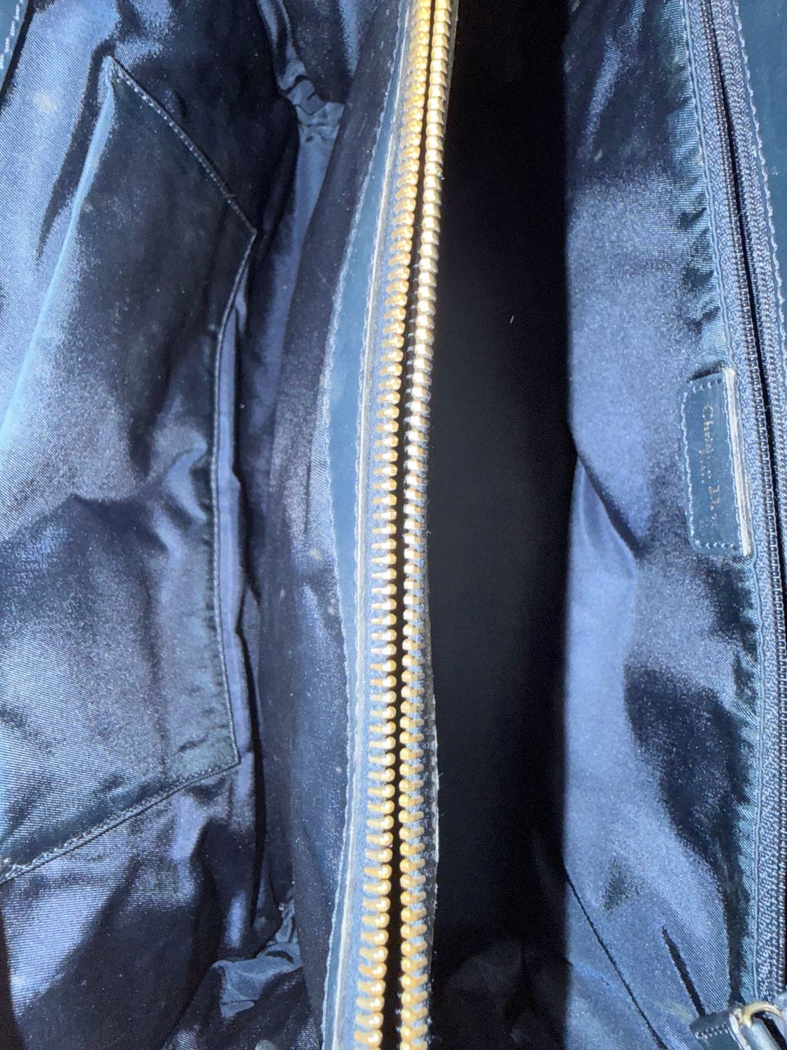 Christian Dior Oblique Trotter Double Pocket Canvas Diorissimo in Navy Blue