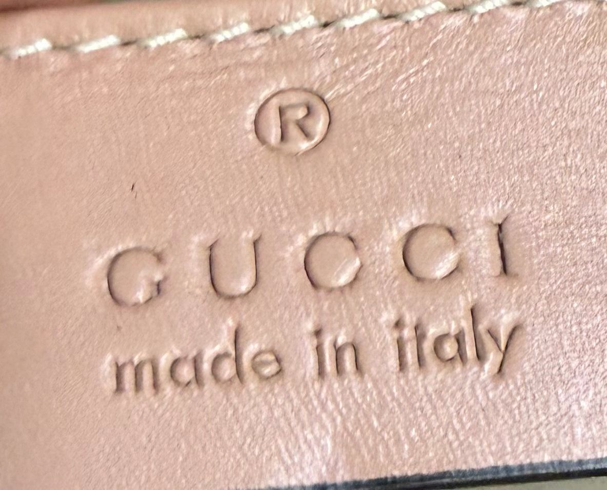 Gucci Monogram Canvas Emily Chain Flap Tote Medium in Pink