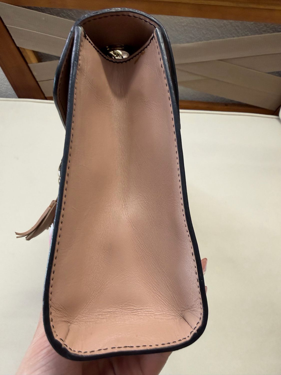 Gucci Monogram Canvas Emily Chain Flap Tote Medium in Pink