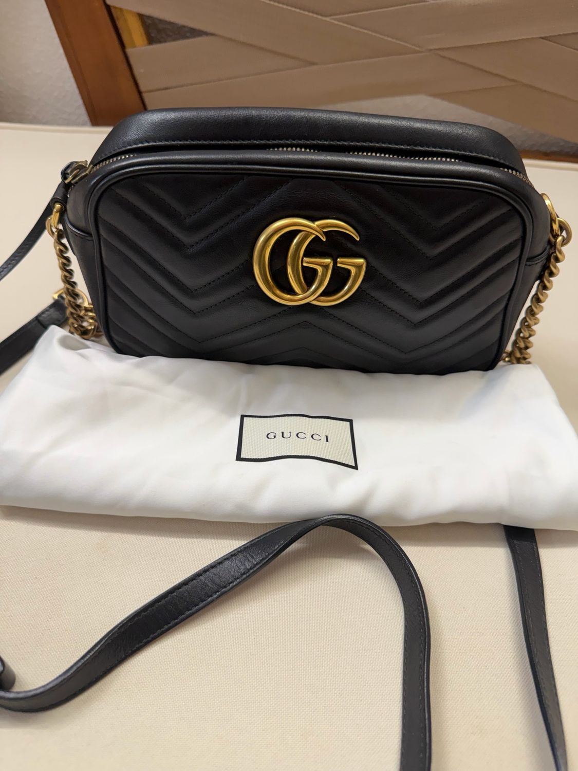 Gucci Matelasse Marmont Crossbody in Black