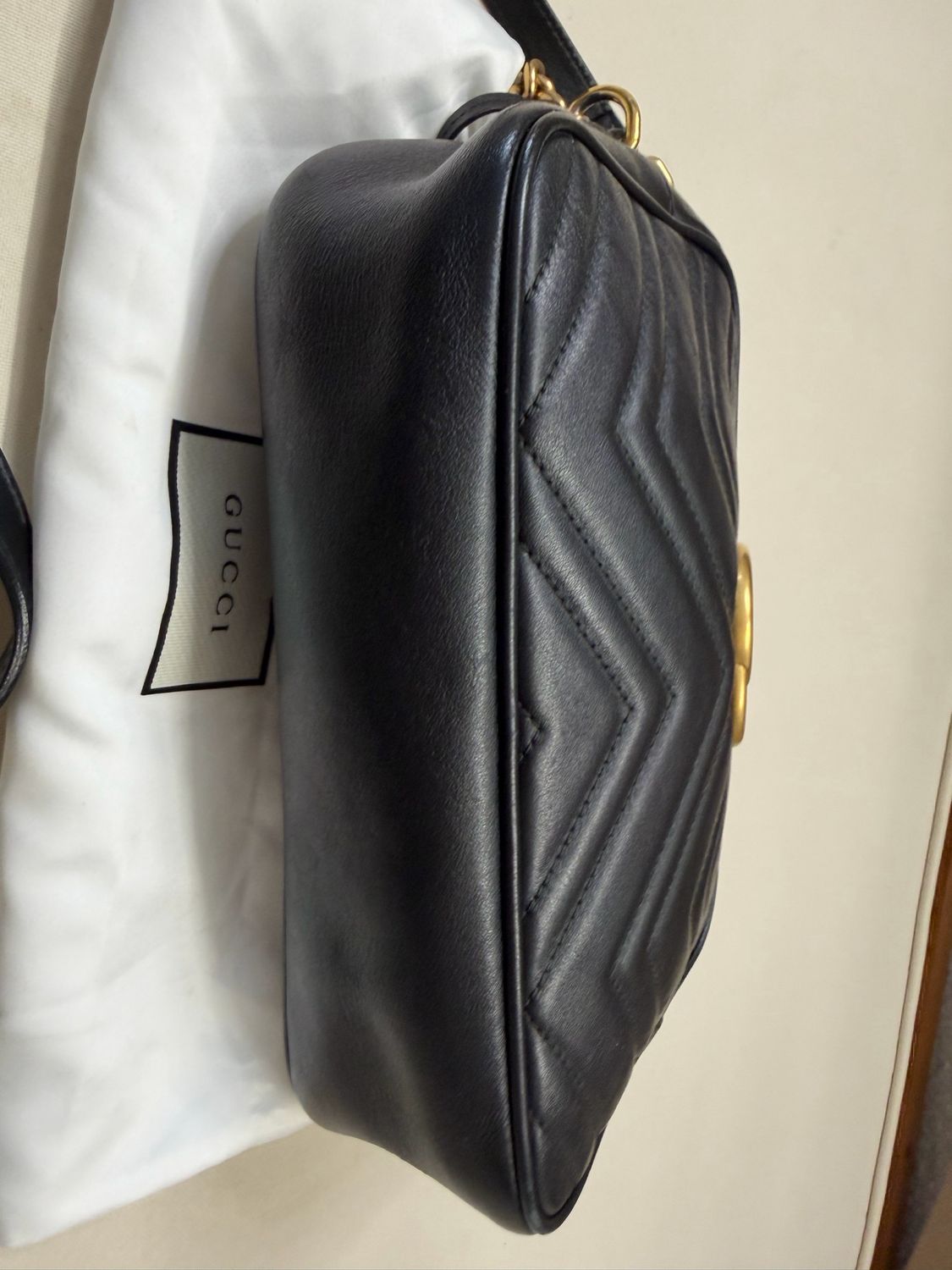 Gucci Matelasse Marmont Crossbody in Black