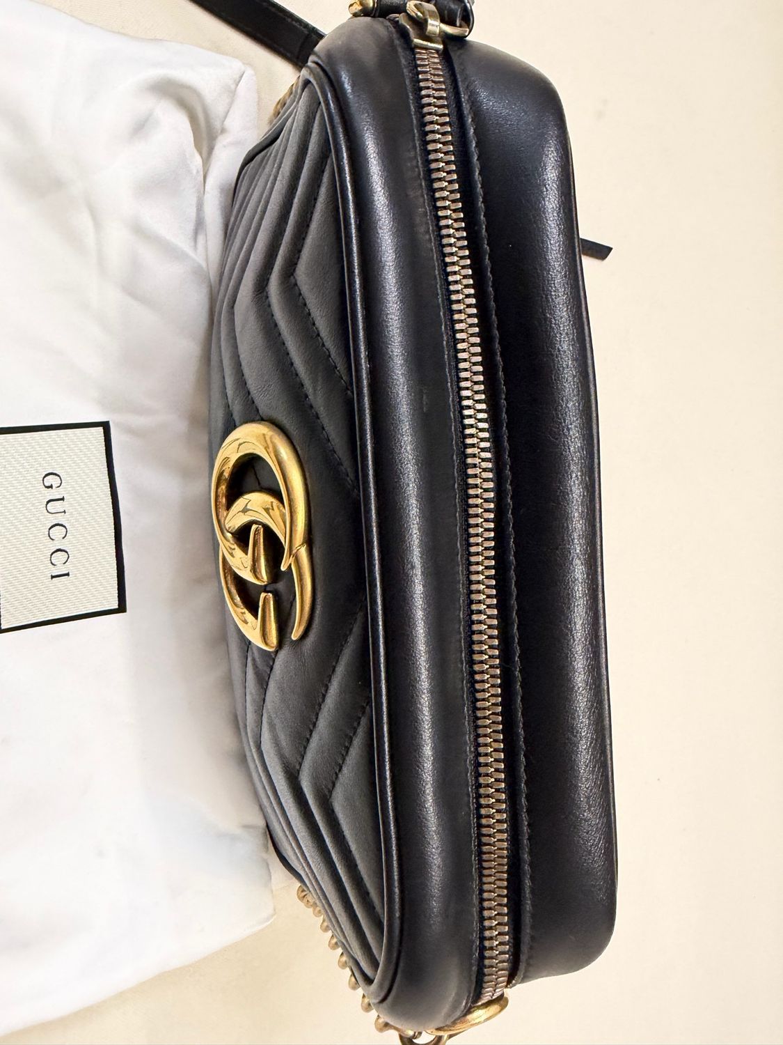 Gucci Matelasse Marmont Crossbody in Black