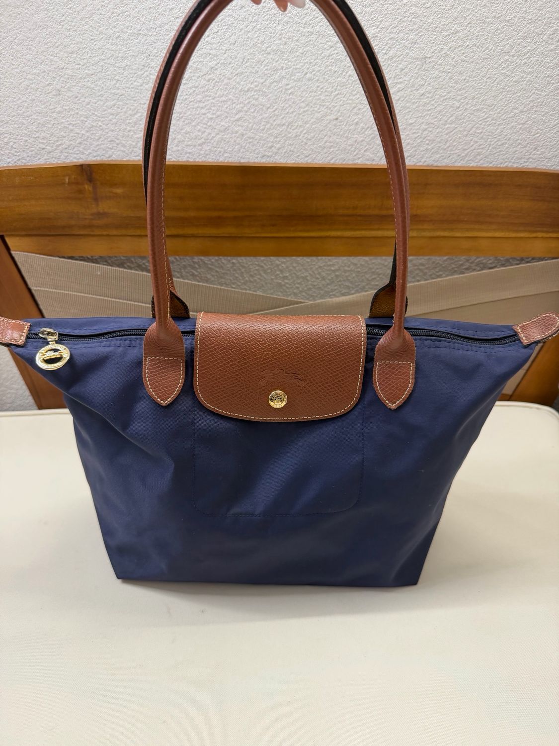 Longchamp Le Pliagr Nylon Tote in Navy Blue